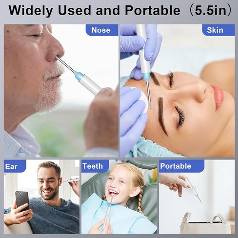 Ear Wax Removal, Uthvouxy Ear Cleaner with 1296P HD Camera and 6 LED Lights, Ear Wax Removal Tool with 10 Ear Pick and 1 Folding Ear Spoon, Ear Wax Removal Kit for iOS and Android(Black) in Saudi Arabia