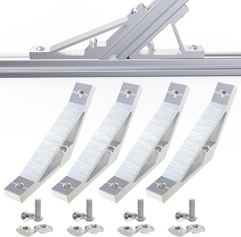 4Sets 45 Degree/135 Degree Strong Support Corner Bracket Connection Joint for 2020 Series Aluminum Extrusion Profile with Screws and T-Slot Nuts (45 Degree Bracket) in Saudi Arabia