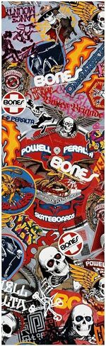 ملصقات Powell Peralta Skateboard Griptape OG باللون الأبيض مقاس 10.5 بوصة × 33 بوصة ورقة قبضة in Saudi Arabia