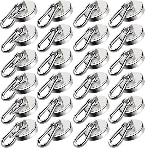 E BAVITE Carabiner Magnetic Hooks, 70LBS Strong Magnetic Hooks Heavy Duty with Swivel Carabiner Hook, for Hanging for Cruise, Garage, Kitchen, Refrigerator, Locker (6-Pack) in Saudi Arabia