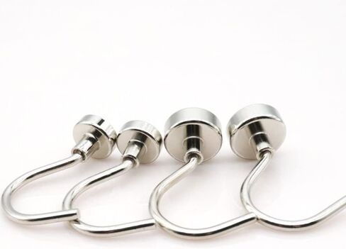 8Pack Magnetic Hooks, Large Opening Hooks,Strong Neodymium Magnet Hooks for Fridge, Refrigerator Magnet with Hook for Hanging, Locker, Kitchen, Cruise, Grill, Industrial Magnetic Hooks (12kg/26.4lb) in Saudi Arabia