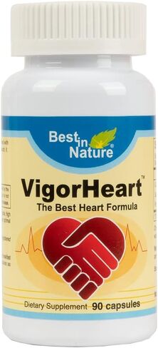 VigorHeart-The Natural Heart Supplements Pills with Coq 10, Salvia Miltiorrhiza, and Panax Pseudoginseng (30 Capsules) in Saudi Arabia
