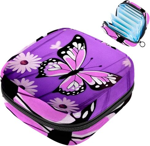 1 Pcs Sanitary Napkin Storage Bags Menstrual Cup Pouch Tampon Bags Portable Menstrual Pads Bags Tampon Storage Pouch for Women Girls Feminine Care, Butterfly in Saudi Arabia