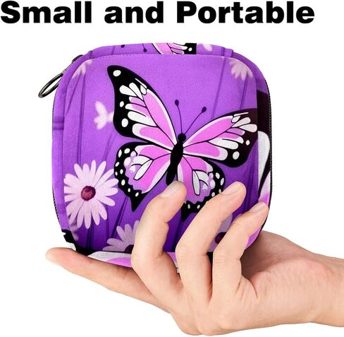 1 Pcs Sanitary Napkin Storage Bags Menstrual Cup Pouch Tampon Bags Portable Menstrual Pads Bags Tampon Storage Pouch for Women Girls Feminine Care, Butterfly in Saudi Arabia