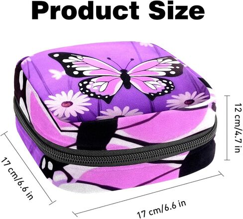 1 Pcs Sanitary Napkin Storage Bags Menstrual Cup Pouch Tampon Bags Portable Menstrual Pads Bags Tampon Storage Pouch for Women Girls Feminine Care, Butterfly in Saudi Arabia