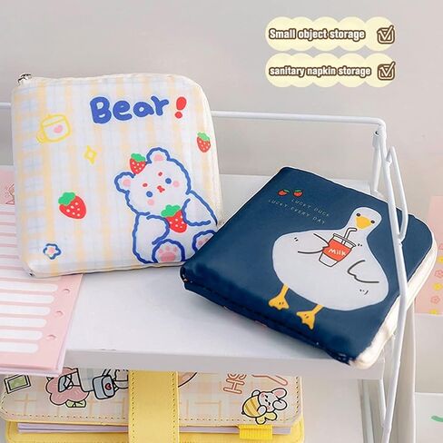 6 قطع من حقيبة تخزين المناديل الصحية المحمولة مع سحابات صغيرة للرضاعة وحقيبة فترة الحيض للنساء والفتيات (6 أنماط) in Kuwait