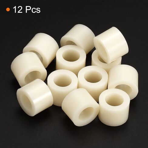 PATIKIL M8 Round Spacer Washer, 12 Pack Nylon 8.2mm ID x 14mm OD x 20mm L for M8 Screws Block 3D Printer TV Wall Mounting Electrical Outlet, Beige in Saudi Arabia
