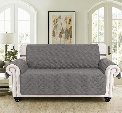 Couch Cover for 3 Cushion Couch Sofa Pet Friendly Sofa Covers Washable Dog Couch Covers Protector Sofa Slipcover(Sofa, Black/Beige) in Saudi Arabia