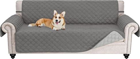 Couch Cover for 3 Cushion Couch Sofa Pet Friendly Sofa Covers Washable Dog Couch Covers Protector Sofa Slipcover(Sofa, Black/Beige) in Saudi Arabia