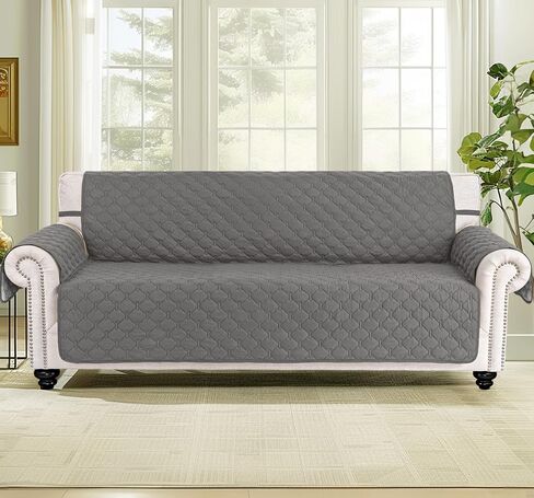 Couch Cover for 3 Cushion Couch Sofa Pet Friendly Sofa Covers Washable Dog Couch Covers Protector Sofa Slipcover(Sofa, Black/Beige) in Saudi Arabia