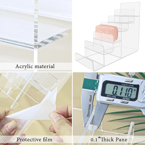 Acrylic Display Rack, Perfume Organiser, Wallet Display Rack, Cosmetic Display Rack for Home Decoration (4 Tiers) in Saudi Arabia