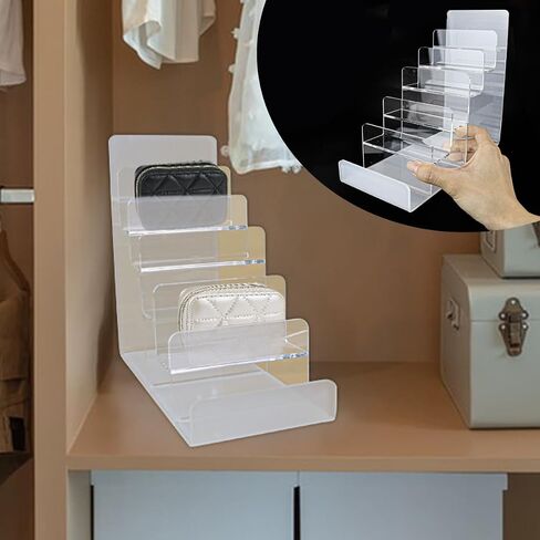 Acrylic Display Rack, Perfume Organiser, Wallet Display Rack, Cosmetic Display Rack for Home Decoration (4 Tiers) in Saudi Arabia