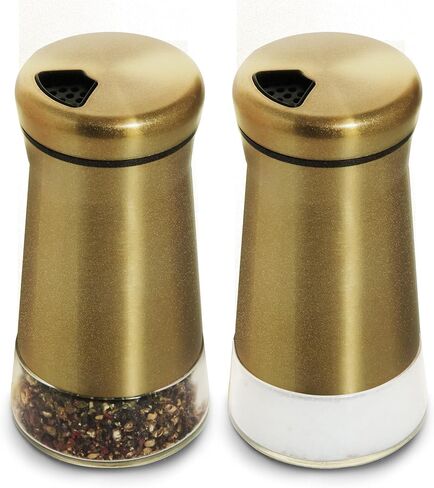 Stainless Steel Salt and Pepper Shakers,Salt Shaker Clear Bottom Jar Bottle Container with Stainless Steel Top,with Adjustable Pouring Hole for Kitchen, Cooking Table, Camp in Saudi Arabia