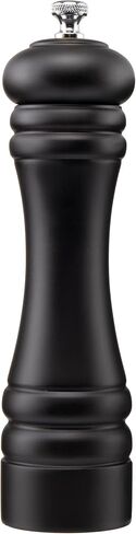 Black Pepper Mill Salt Grinder Refillable, Adjustable Coarseness Ceramic Grinding Mechanism for Home, Kitchen, Barbecue, Party-8 inch (Black+ Silver) in Saudi Arabia
