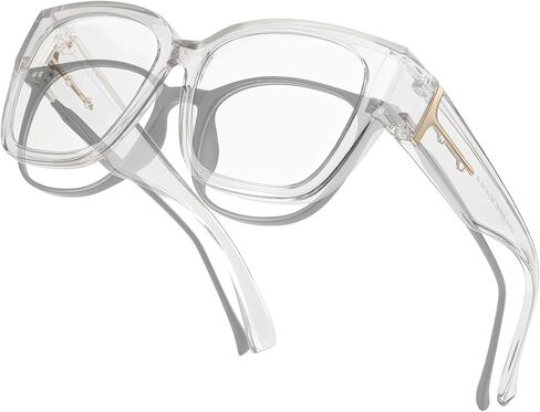 Oversized Fit Over Blue Light Blocking Glasses for Women Men Lightweight TR90 Frame BL7511 in Saudi Arabia