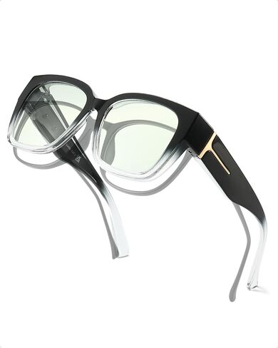 Oversized Fit Over Blue Light Blocking Glasses for Women Men Lightweight TR90 Frame BL7511 in Saudi Arabia