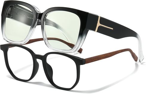 Oversized Fit Over Blue Light Blocking Glasses for Women Men Lightweight TR90 Frame BL7511 in Saudi Arabia