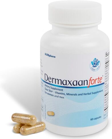Dermaxaan Forte Plant-Based Skin Pills - Natural Supplements for Your Skin, Skin Vitamins - 60 Capsules in Saudi Arabia
