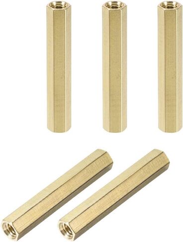 Uxcell M6x50mm أنثى-أنثى سداسي النحاس PCB اللوحة الأم فاصل المواجهة لطائرة بدون طيار FPV كوادكوبتر والكمبيوتر ولوحة دوائر كهربائية 5 قطعة in Saudi Arabia