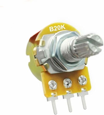 10PCS WH148 Single-Joint Potentiometer Variable Resistors 15mm Shaft 3Pins Potentiometer Kit (10K with Blue Knob) in Kuwait