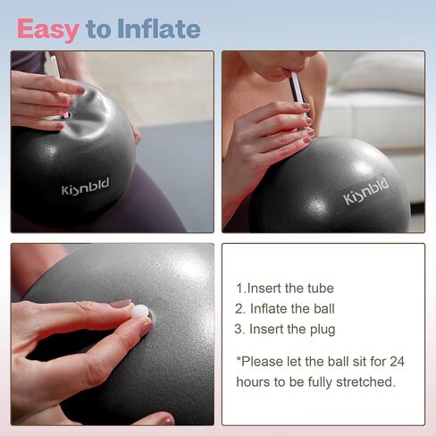 Small Exercise Ball, 9 Inch Mini Pilates Ball, Anti Burst and Slip Resistant Mini Yoga Ball for Stability, Fitness, Physical Therapy（Pink5） in Saudi Arabia