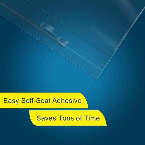 iMailer - عدد 200 - أكياس بولي بلاستيكية شفافة مقاس 8 × 10 بوصة مع تحذير من الاختناق للملابس والقمصان والكتيب والمطبوعات وهدايا الحرف اليدوية - لاصق قابل للإغلاق، غير قوي in Kuwait