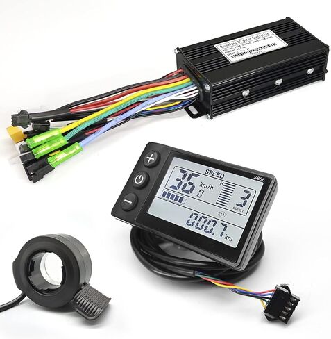 EBike تحويل عدة 1000 واط ، 36 فولت/48 فولت 30A فرش تحكم صغير LCD S866 عرض للدراجات الكهربائية سكوتر دراجة هوائية جبلية أجزاء in Saudi Arabia