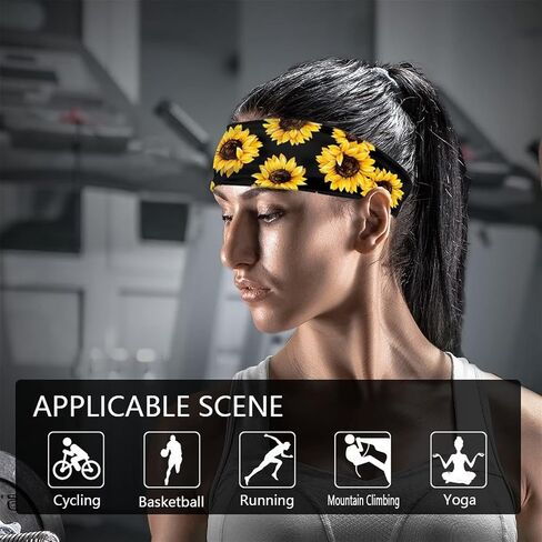 Headband for Women Men Sports Sweatbands Unisex Hairband Elastic Sweat Bnads,4 Pack in Saudi Arabia