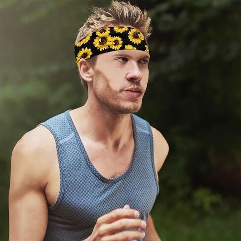 Headband for Women Men Sports Sweatbands Unisex Hairband Elastic Sweat Bnads,4 Pack in Saudi Arabia