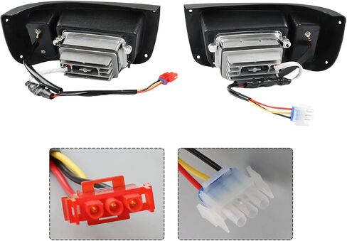 WFLNHB Deluxe Golf Cart Light Kit Replacement for DS Club Car 1993-Up, Full Headlight Taillight Kit with RGB Daytime Running Lamp Low High Beam Turn Signal Horn Brake Pad Hazard Blinker in Saudi Arabia