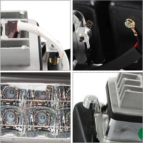 WFLNHB Deluxe Golf Cart Light Kit Replacement for DS Club Car 1993-Up, Full Headlight Taillight Kit with RGB Daytime Running Lamp Low High Beam Turn Signal Horn Brake Pad Hazard Blinker in Saudi Arabia