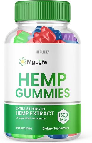 My Life Gummies - My Life Hemp Gummies - مكمل الصيغة الرسمية، 1500 مجم تركيبة قوية إضافية مع 25 مجم لكل علكة، مذاق رائع كبير الحجم متقدم جديد 2023 علكة (60 علكة) in Kuwait