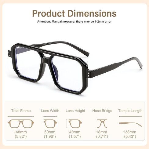 FEISEDY Blue Light Blocking Glasses, Aviator Frame Computer Reading/Gaming/TV/Phones Glasses for Women Men B0165 in Saudi Arabia