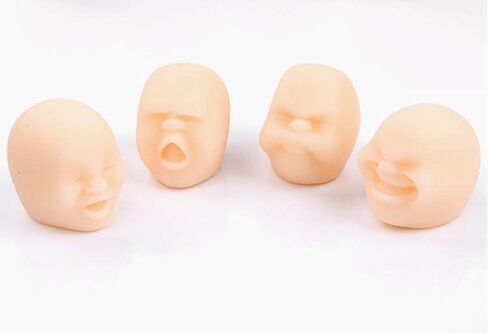 4 قطعة/المجموعة/مجموعة كرة وجه بشرية مضادة للإجهاد بتصميم ياباني كاومارو in Kuwait