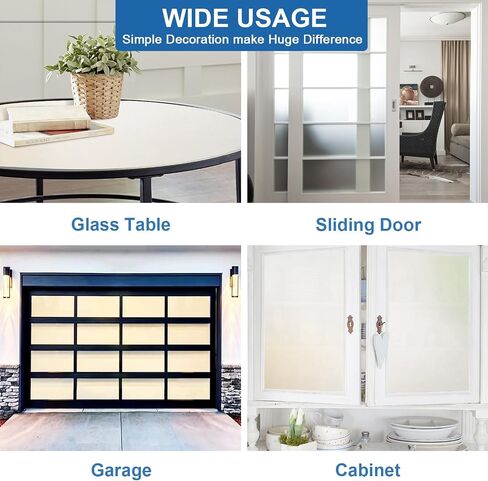 White Frosted Glass Window Film 17.5 X 78.7inch, Shackcom Bathroom Window Privacy Film - Non Adhesive Static Cling - Sun UV Blocking Heat Control Door Window Covering Decals for Home Office in Saudi Arabia