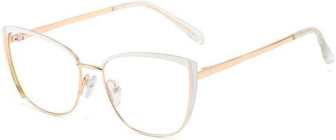 kachawoo Blue Light Blocking Glasses Retro Women Optical Metal Frame Cat Eye Glasses in Saudi Arabia