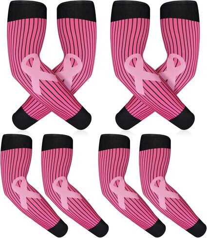 أكمام أذرع وردية للتوعية بسرطان الثدي، أكمام أذرع ضاغطة للتبريد، مقاسات الشباب والكبار in Kuwait