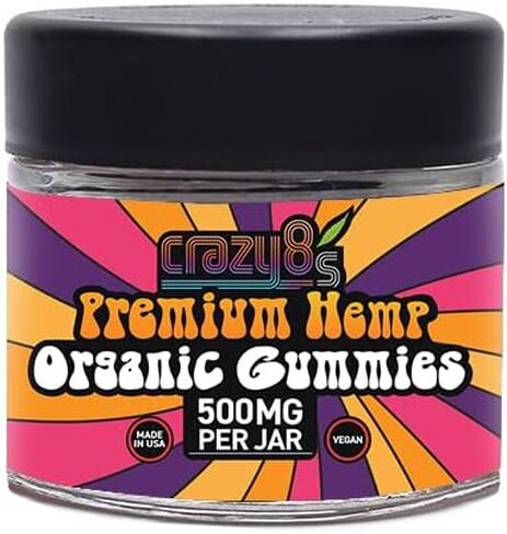 Hemp Gummies Crazy 8 500mg - Green Apple - 50mg Per Gummy in Saudi Arabia