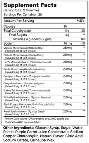 Zahler Chapter Six 10 in 1 Mushroom Complex Blend, Raspberry Flavored 180 count. in Saudi Arabia