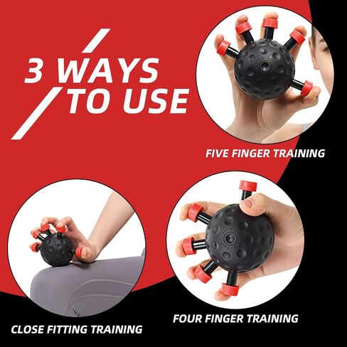 Hand Grip Strengthener, Finger Strengthener Finger Exerciser Ball, Finger Trainer Exercise Five Finger, Hand Strengthener Workout Equipment for Climbing, Musician and Balls Games in Saudi Arabia