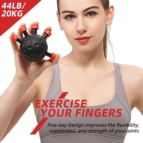 Hand Grip Strengthener, Finger Strengthener Finger Exerciser Ball, Finger Trainer Exercise Five Finger, Hand Strengthener Workout Equipment for Climbing, Musician and Balls Games in Saudi Arabia