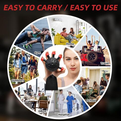 Hand Grip Strengthener, Finger Strengthener Finger Exerciser Ball, Finger Trainer Exercise Five Finger, Hand Strengthener Workout Equipment for Climbing, Musician and Balls Games in Saudi Arabia