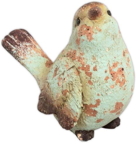 The Bridge Collection Faux Rusted Bird Figurine- Knick Knacks- Small Bird Figurines Home Decor- Ceramic Birds Figurines- Bird Decor- Rustic Bird- Figurines Home Decor in Saudi Arabia