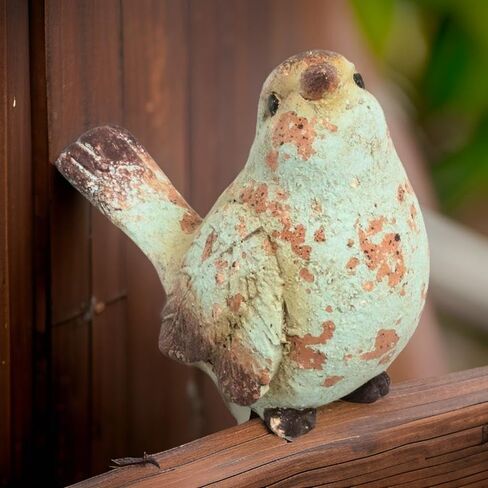 The Bridge Collection Faux Rusted Bird Figurine- Knick Knacks- Small Bird Figurines Home Decor- Ceramic Birds Figurines- Bird Decor- Rustic Bird- Figurines Home Decor in Saudi Arabia