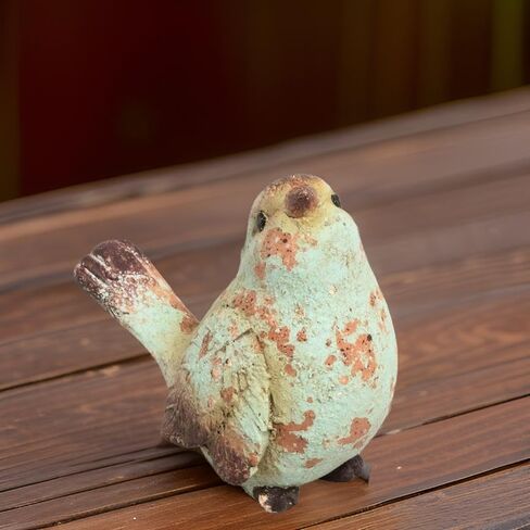The Bridge Collection Faux Rusted Bird Figurine- Knick Knacks- Small Bird Figurines Home Decor- Ceramic Birds Figurines- Bird Decor- Rustic Bird- Figurines Home Decor in Saudi Arabia