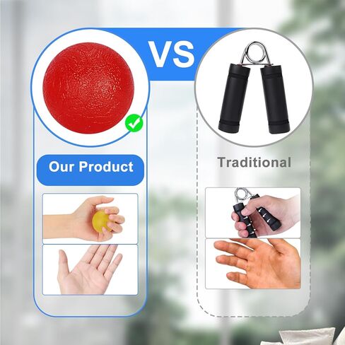 supregear Hand Exercise Ball, Squeeze Exercise Stress Balls Hand Grip Strength Trainer for Fingers, Hands Therapy/Exercise, Carpal Tunnel, Grip Strength and Stress Relief in Kuwait