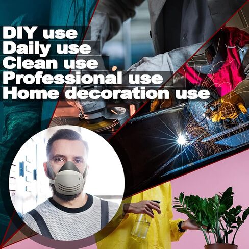 قناع تنفس قابل لإعادة الاستخدام خفيف الوزن ومحمول للحماية من الغبار والأبخرة والأسبستوس والجسيمات in Kuwait