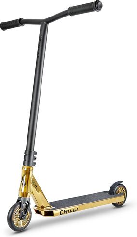 Chilli Reaper - Extreme Intermediate and Beginner Stunt Scooter for Ages 8+, Reinforced Steel T-Bar, Spider HIC Compression, Assembled - Gold in Saudi Arabia