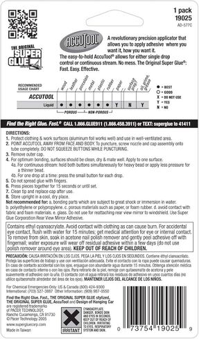 Super Glue - Accutool Precision Applicator - 5 Gram - (Pack of 12) in Kuwait