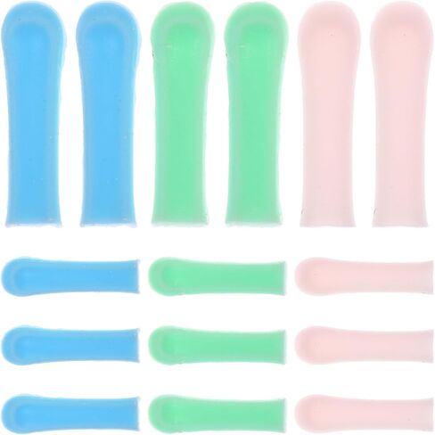 أطراف تنظيف الأذن من السيليكون من مينكيسي - 15 قطعة من غطاء ملعقة الأذن وغطاء منتقي شمع الأذن، أطراف إزالة شمع الأذن، ملحق ناعم وسهل التنظيف ومزيل شمع الأذن in Kuwait